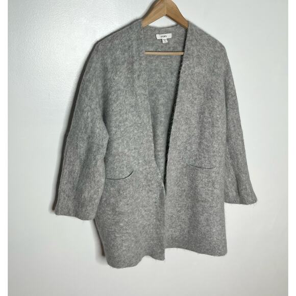 STORQ Mama + BB Nursing Cardigan Gray XL/2XL Alpaca Blend Cozy Sweater Pockets - Picture 2 of 7